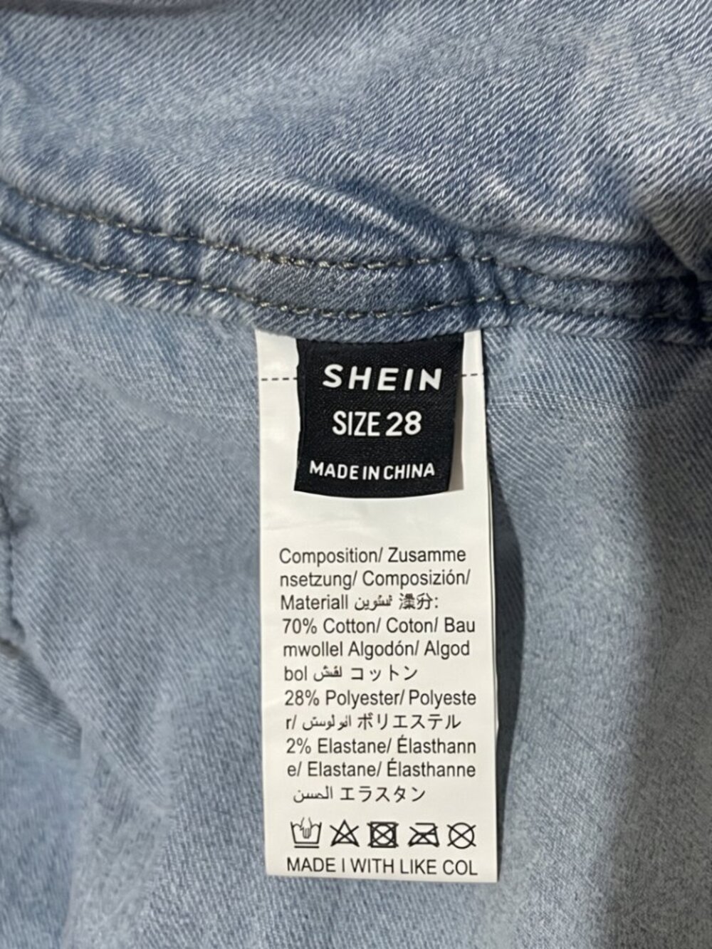 Shein High Waist Pleated Denim Skort Size 28 Y2K Mini Jean Skirt Shorts Festival - Picture 9 of 10